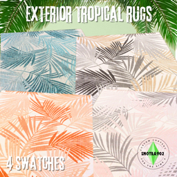 Exterior tropical rug