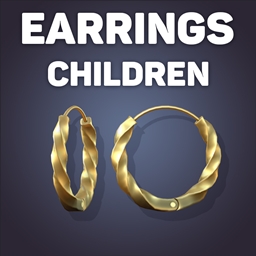 Medium Twisted Hoop Earrings For Kids