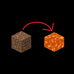 Dirt to lava