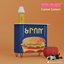 Burger, tomato and butter logo