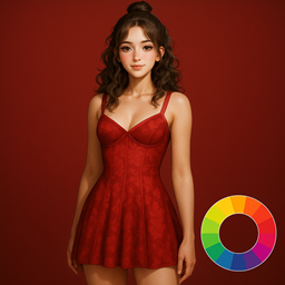  ❤️🌹Red Lace Mini Dress  logo