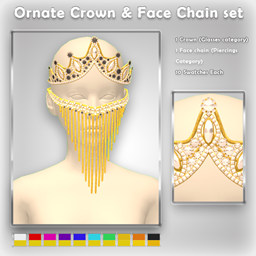 Vilachi Ornate Crown & Face chain set logo