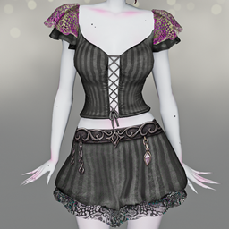 Moonties set: corset top and skirt