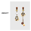 OWO2077 - Asymmetric Coffee Cat Earrings logo