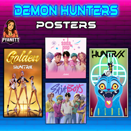 Demon hunters posters by Pyanett logo