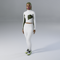 Heart Jogger Set in White Version 9  logo