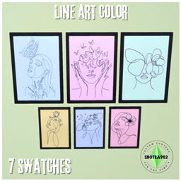 Line Art Color painting