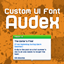 Custom UI Font - Audex logo