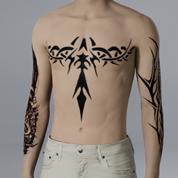 Men's Half-Body Tattoo logo