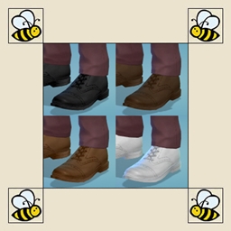 Male Solid Neutral Shoes Set logo