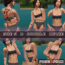 POSE PACK 1 - she's a humble cutie logo