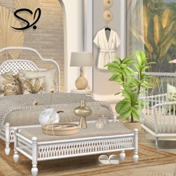 Organic Oasis White Bedroom  -Room