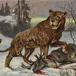 cave lion fossil logo