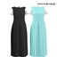 [charon&roqiqi]pleated long dress logo