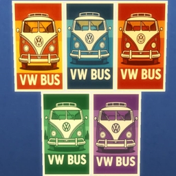 VW Bus poster set project image