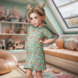 Cute Dress with Strawberry Print logo