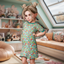 Cute Dress with Strawberry Print logo