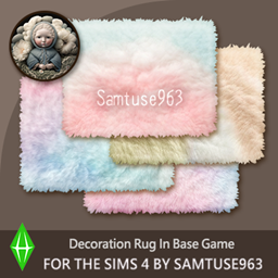 Pastel Fluffy Rectangular Dance Rug #1 Samtuse963