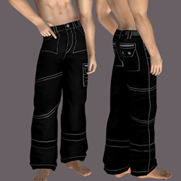 straight leg pants logo