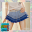 Layered Lace Drawstring Accent Streetwear Mini Skirt logo