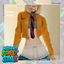 Cropped Leather Blazer Tie Accent logo