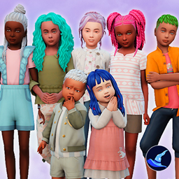 (EbN) Unnatural Genetic Hair Colours for Little Sims logo