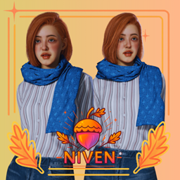 Marlon Blue Scarf F logo