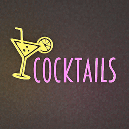 Cute Neon Cocktail Bar Light