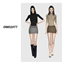 OWO2077 - Mock Neck Mini Skirt Outfit logo