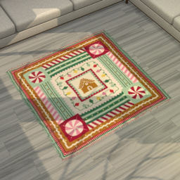 Crochet Gingerbread Rug