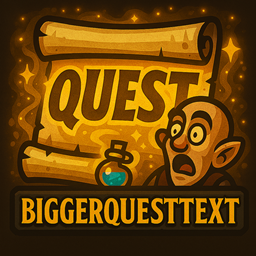Bigger Quest Text logo
