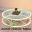 Metal classic table logo