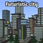 Futuristic city logo