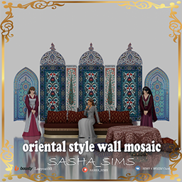 Wall decoration in oriental style logo
