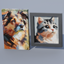 picture painted cat-dog logo