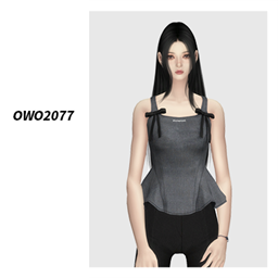 OWO2077 - Tailored Bow Peplum Top logo