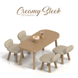 Emdoescc | Creamy Sleek dining logo