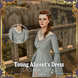 Young Alicent Hightower's dress logo