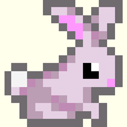 Abrah's pink snow bunny logo
