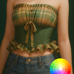 🌿 Rustic Charm Bustier Top logo