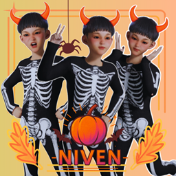 Spooktober Collection - "Skull&Bones" Bodysuit Child M logo