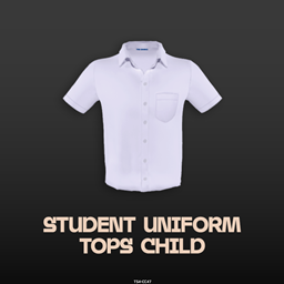  FinJingSims - Student Uniform Tops Male - Child