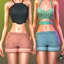 Aurum - maxis match denim shorts 12 logo