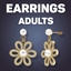 Daisy Pave Pearl Earrings logo