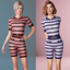Stylish striped set logo