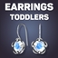 Floral Diamond French Hook Earrings For Toddlers logo