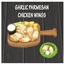 GARLIC PARMESAN CHICKEN WINGS Recipe By icemunmun | Chinese Translation logo