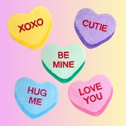 Cute Love Heart Sweeties - Rugs logo