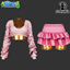 Long Sleeve Crop Top S167 and Mini Skirt S168 logo