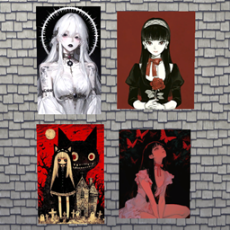 Bloody Dolls – Creepy Cute Anime Art (4 Swatches) logo